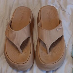 Bebe Women's Beige Platform Sandals